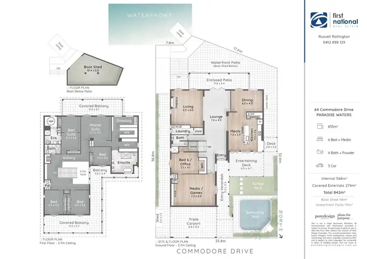 Floorplan of Homely house listing, 64 Commodore Drive, Paradise Waters QLD 4217