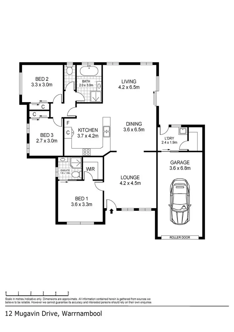 Floorplan of Homely house listing, 12 Mugavin Drive, Warrnambool VIC 3280