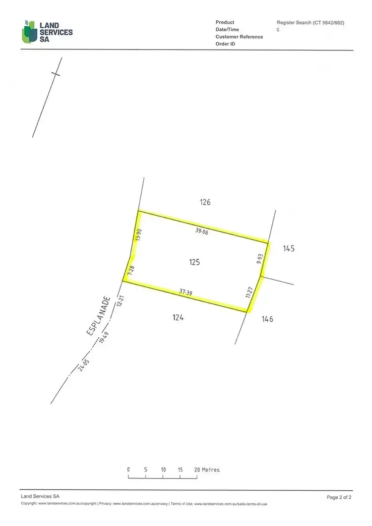 Floorplan of Homely land listing, LOT 125/44 Esplanade, Hardwicke Bay SA 5575
