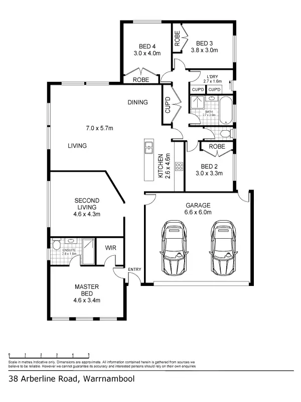 Floorplan of Homely house listing, 38 Aberline Road, Warrnambool VIC 3280