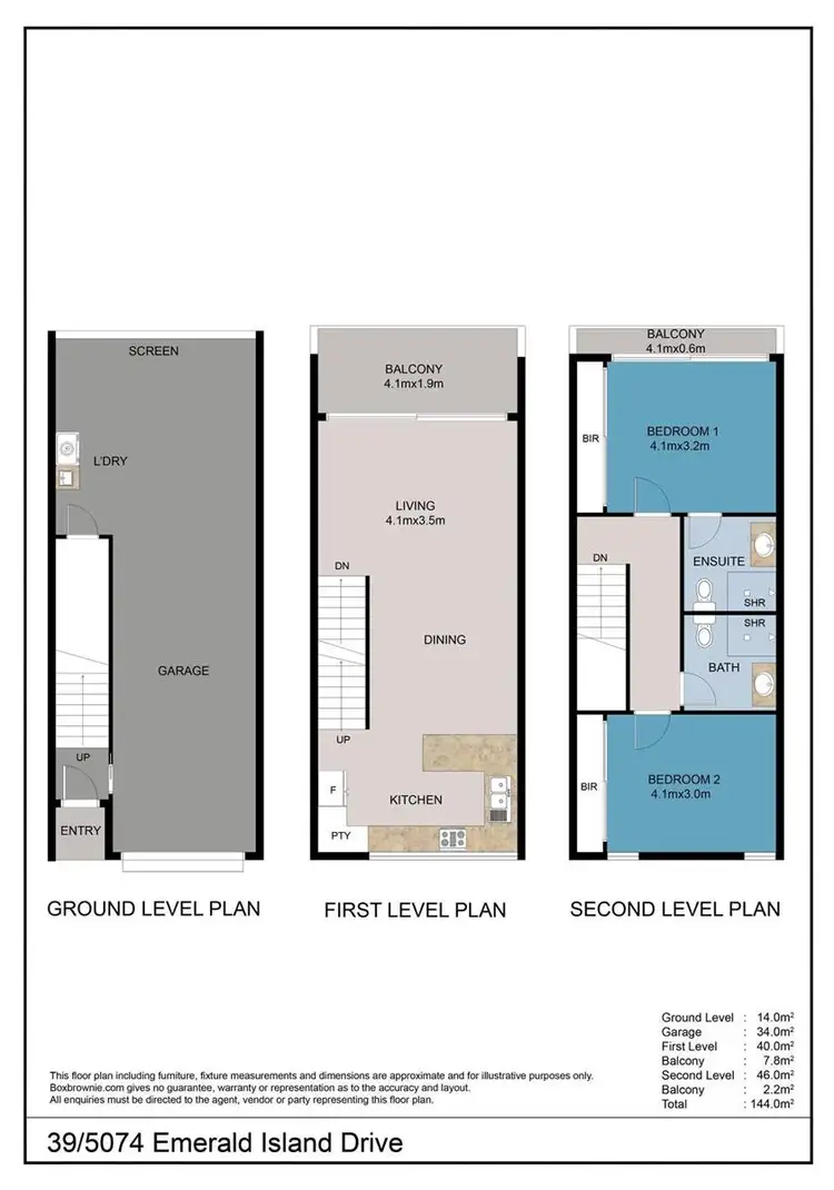 Floorplan of Homely townhouse listing, 39/5074 Emerald Island Drive, Carrara QLD 4211