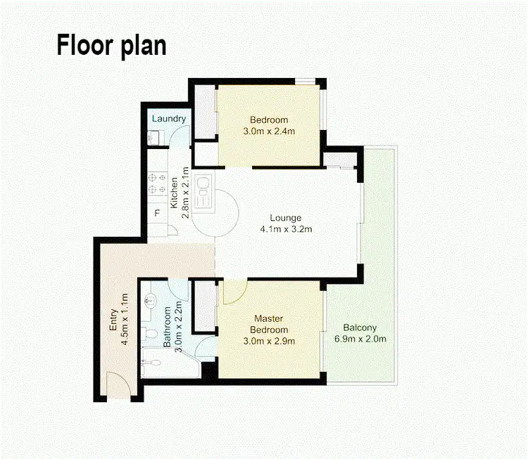 Floorplan of Homely apartment listing, 1006/2988 Surfers Paradise Boulevard, Surfers Paradise QLD 4217