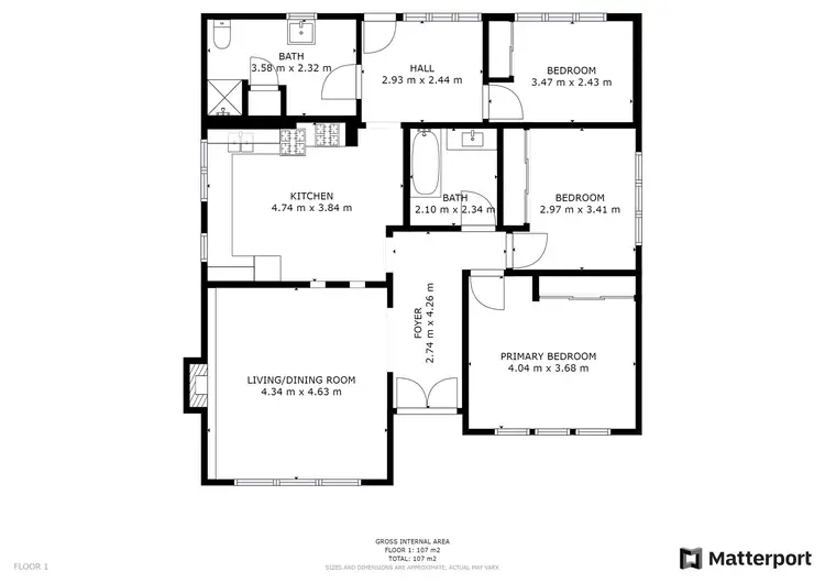 Floorplan of Homely house listing, 6 Leask Avenue, Mildura VIC 3500