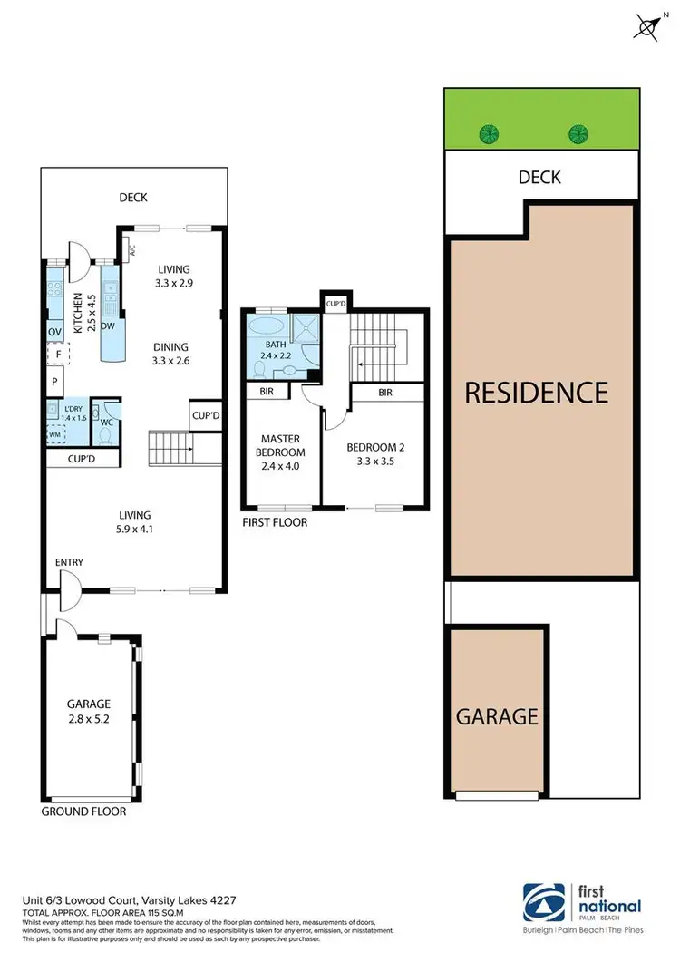 Floorplan of Homely townhouse listing, 6/3 Lowood Court, Varsity Lakes QLD 4227