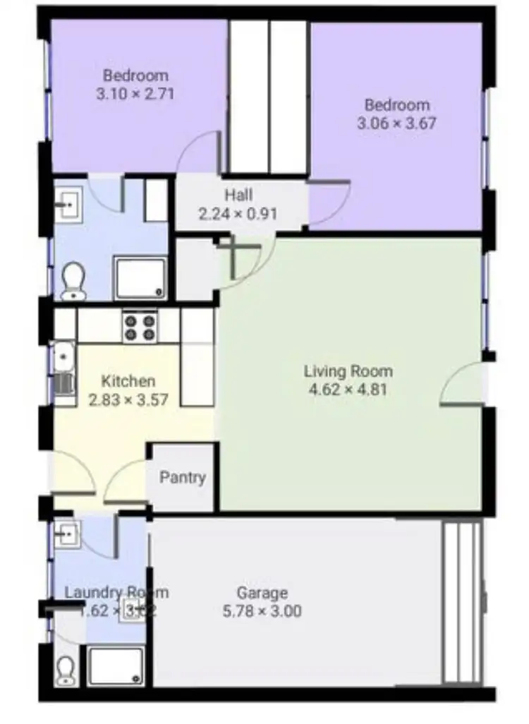 Floorplan of Homely unit listing, 6/187 Union Road, North Albury NSW 2640