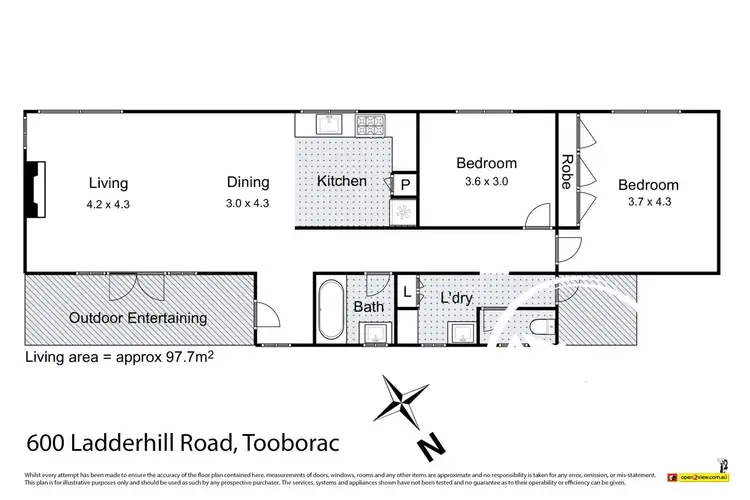 Floorplan of Homely house listing, 600 Ladderhill Road, Tooborac VIC 3522