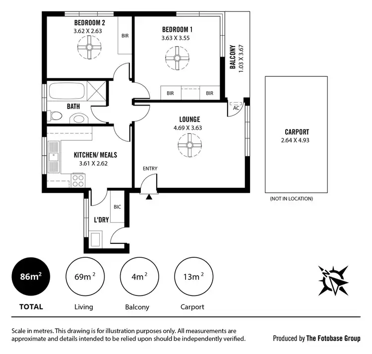 Floorplan of Homely unit listing, 4/8 Overbury Drive, Clarence Park SA 5034