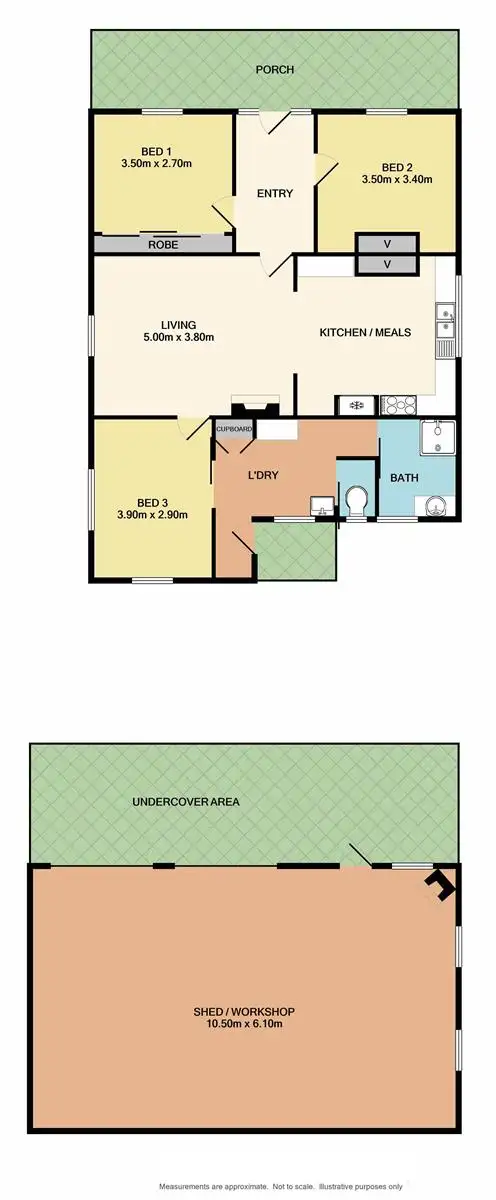 Floorplan of Homely house listing, 20 Mellish Street, Beechworth VIC 3747