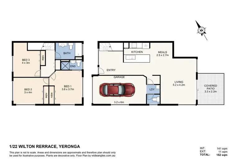 Floorplan of Homely townhouse listing, 1/24 Wilton Terrace, Yeronga QLD 4104