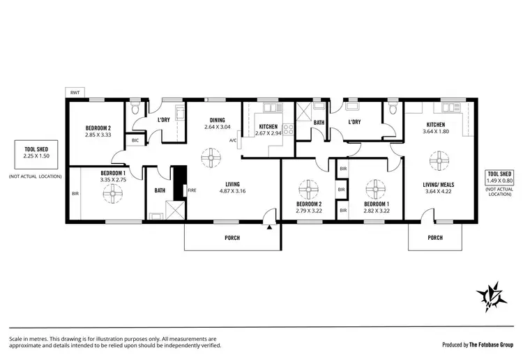 Floorplan of Homely house listing, 1 & 2/14 Edwards Avenue, Park Holme SA 5043