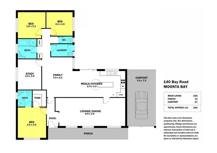 Floorplan of Homely house listing, 140 Bay Road, Moonta Bay SA 5558