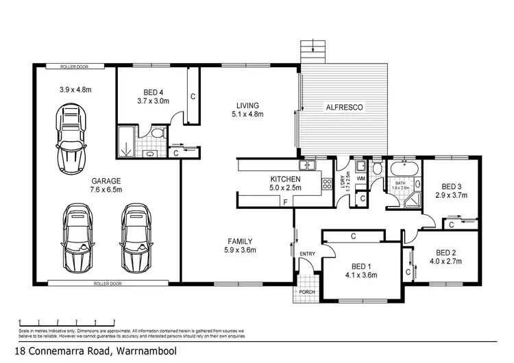 Floorplan of Homely house listing, 18 Connemarra Road, Warrnambool VIC 3280