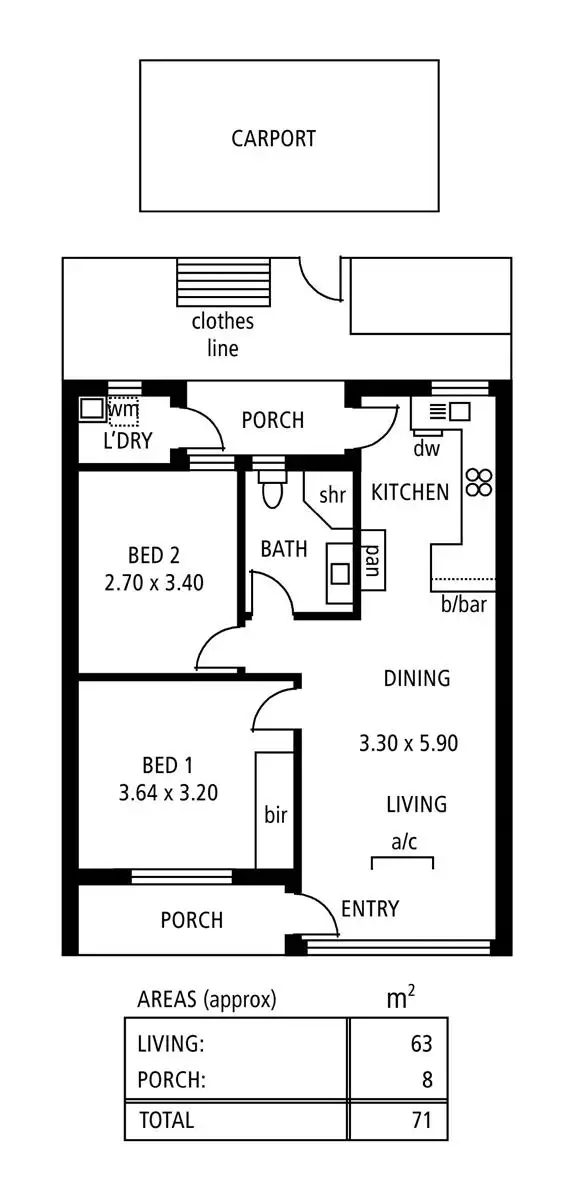 Floorplan of Homely unit listing, 5/64 Tusmore Avenue, Tusmore SA 5065