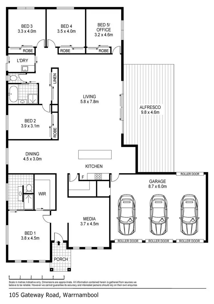 Floorplan of Homely house listing, 105 Gateway Road, Warrnambool VIC 3280