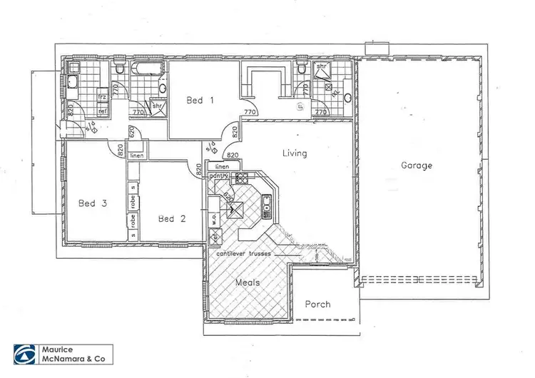 Floorplan of Homely house listing, 3 Glenny Lane, Numurkah VIC 3636