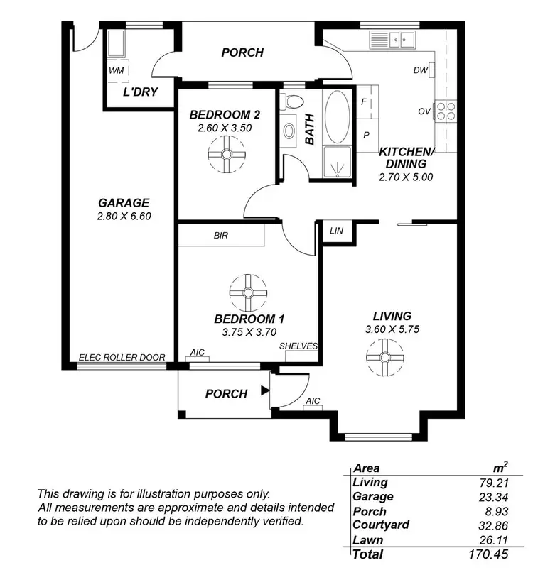 Floorplan of Homely unit listing, 2/67 Princes Road, Kingswood SA 5062