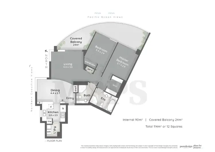Floorplan of Homely apartment listing, 12/5 Woodroffe Avenue, Main Beach QLD 4217