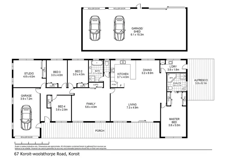 Floorplan of Homely house listing, 67 Koroit - Woolsthorpe Road, Koroit VIC 3282