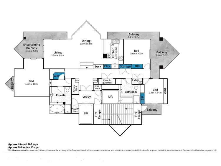 Floorplan of Homely apartment listing, 5/20 Riverview Parade, Surfers Paradise QLD 4217