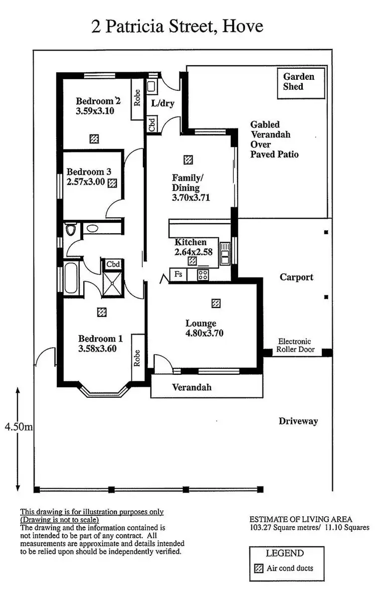 Floorplan of Homely house listing, 2 Patricia Street, Hove SA 5048