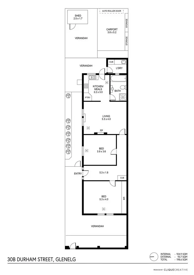 Floorplan of Homely house listing, 30B Durham Street, Glenelg SA 5045