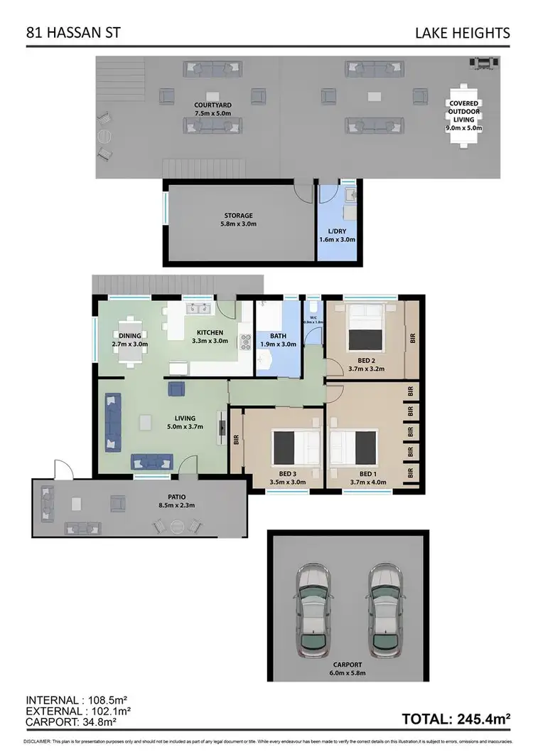 Floorplan of Homely house listing, 81 Hassan Street, Lake Heights NSW 2502