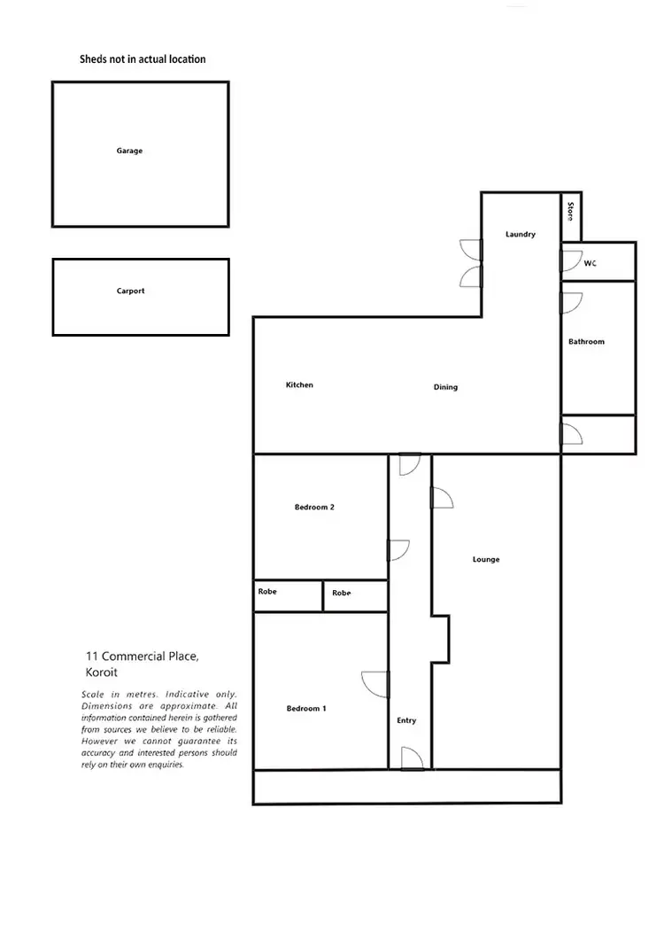 Floorplan of Homely house listing, 11 Commercial Place, Koroit VIC 3282