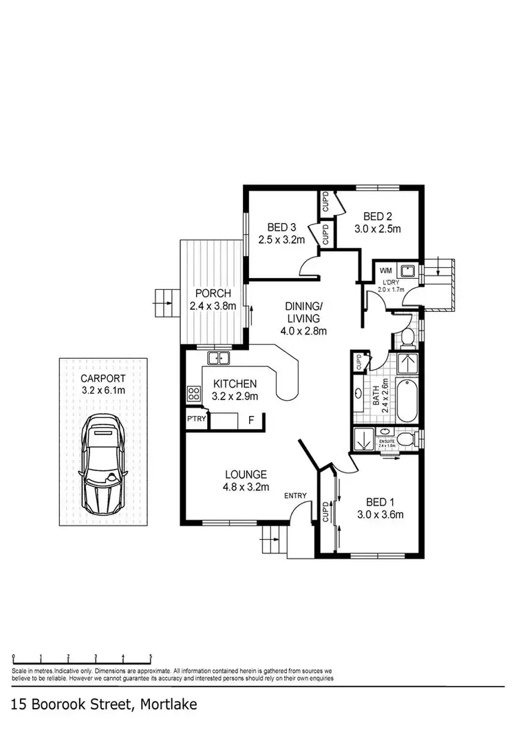 Floorplan of Homely house listing, 15 Boorook Street, Mortlake VIC 3272