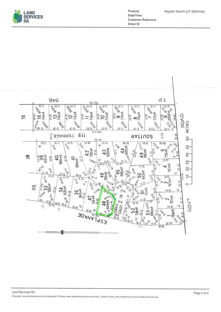Floorplan of Homely land listing, LOT 48/8 Esplanade, Hardwicke Bay SA 5575