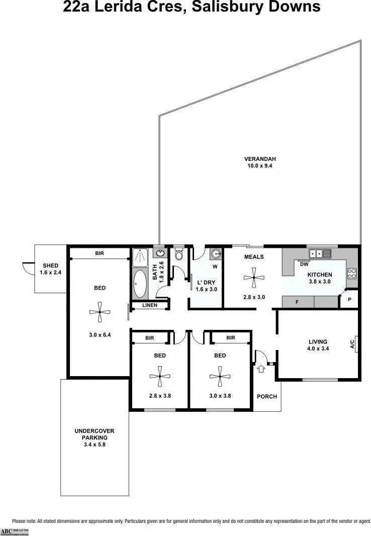 Floorplan of Homely house listing, 22a Lerida Crescent, Salisbury Downs SA 5108