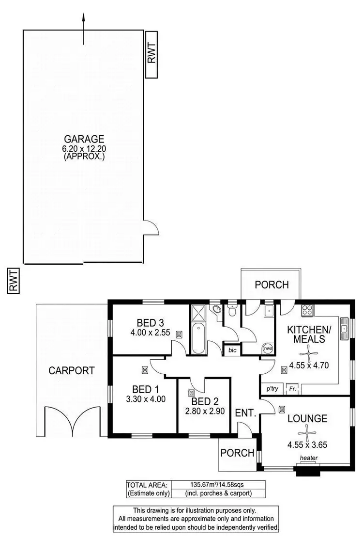 Floorplan of Homely house listing, 26 Galway Avenue, North Plympton SA 5037