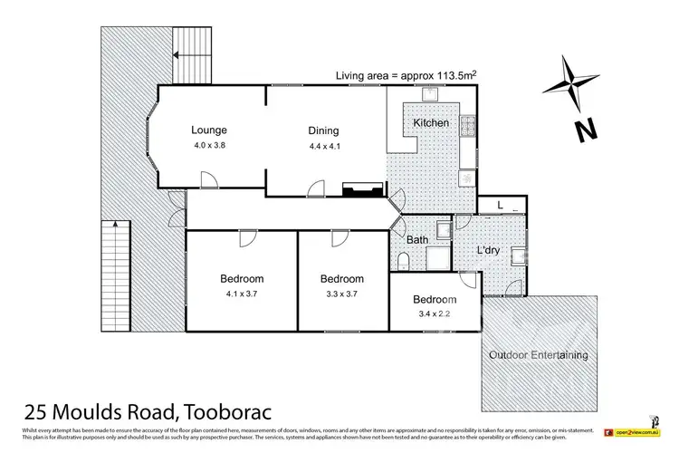 Floorplan of Homely house listing, 25 Moulds Road, Tooborac VIC 3522