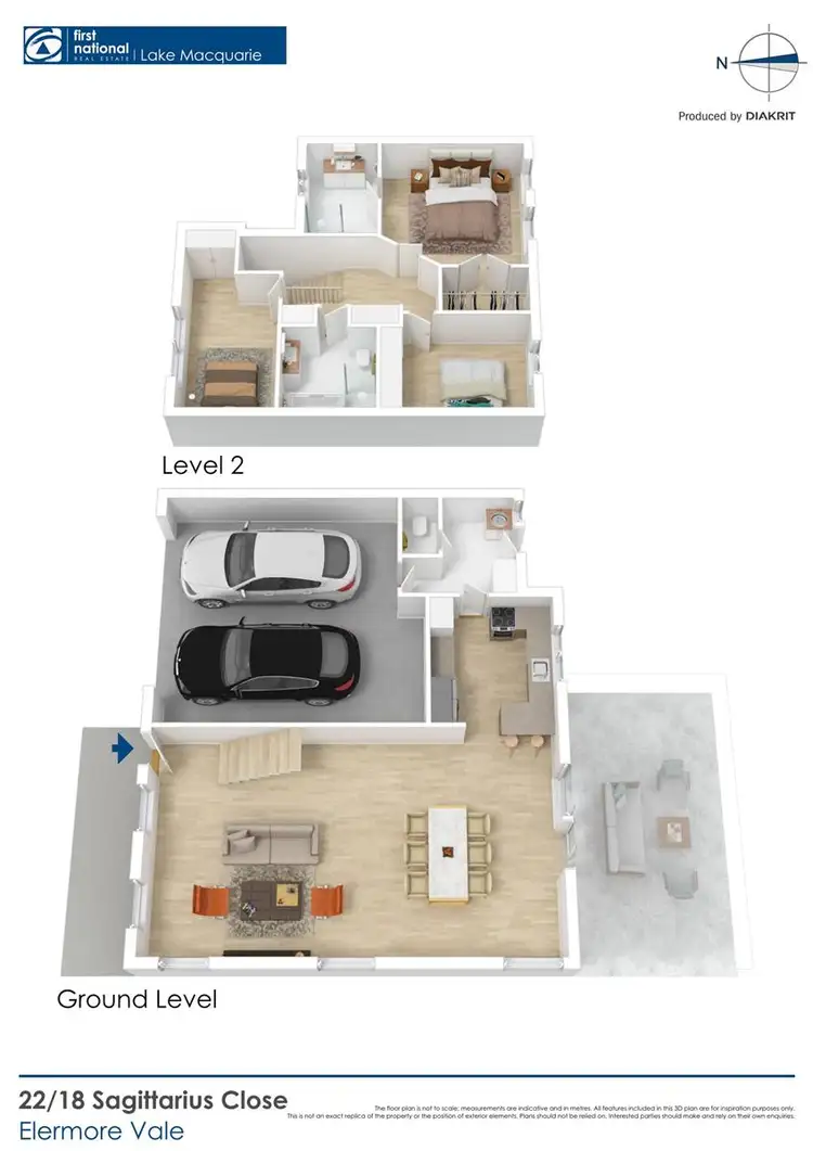 Floorplan of Homely townhouse listing, 22/18 Sagittarius Close, Elermore Vale NSW 2287