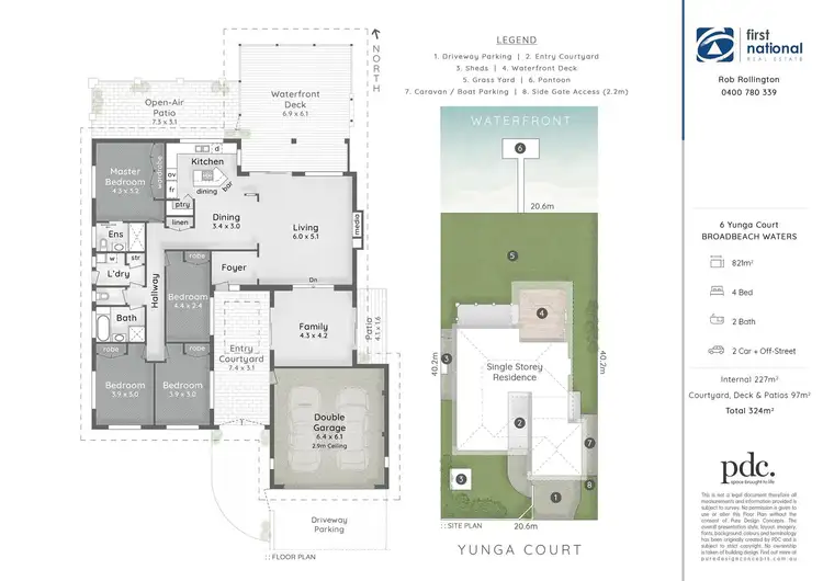 Floorplan of Homely house listing, 6 Yunga Court, Broadbeach Waters QLD 4218