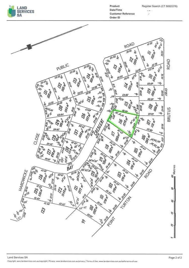 Floorplan of Homely land listing, LOT 116/7 Bay Crescent, Point Turton SA 5575