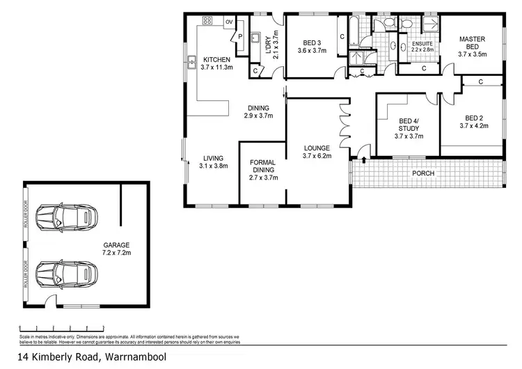 Floorplan of Homely house listing, 14 Kimberly Road, Warrnambool VIC 3280