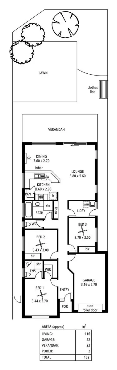 Floorplan of Homely house listing, 1a Tindall Road, Enfield SA 5085