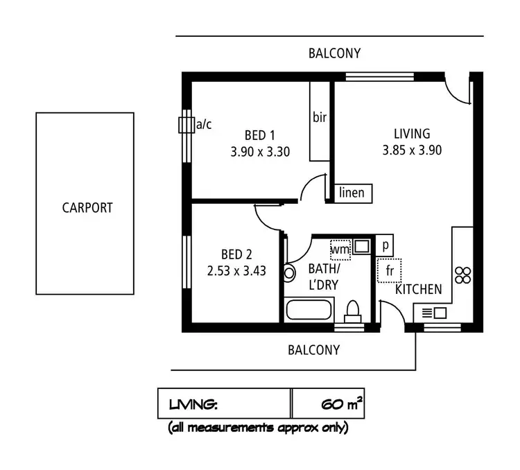 Floorplan of Homely unit listing, 6/1 Jersey Avenue, Kilburn SA 5084