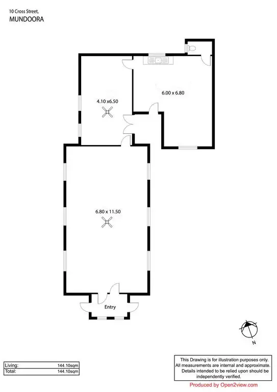 Floorplan of Homely house listing, 10 Cross Street, Mundoora SA 5555