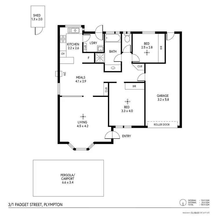 Floorplan of Homely unit listing, 3/1 Padget Street, Plympton SA 5038