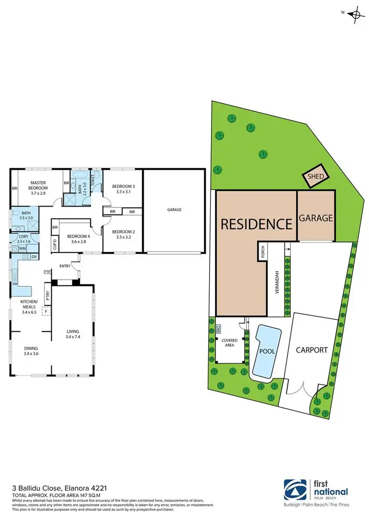 Floorplan of Homely house listing, 3 Ballidu Close, Elanora QLD 4221