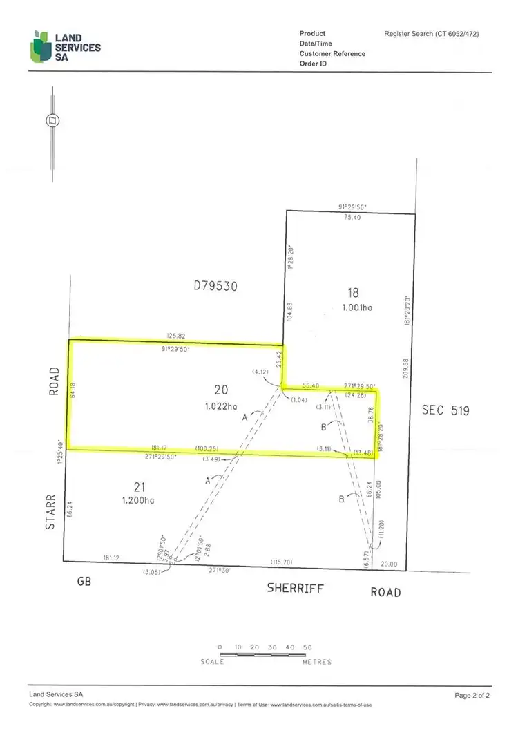 Floorplan of Homely land listing, LOT 20/20 Starr Road, Yorketown SA 5576