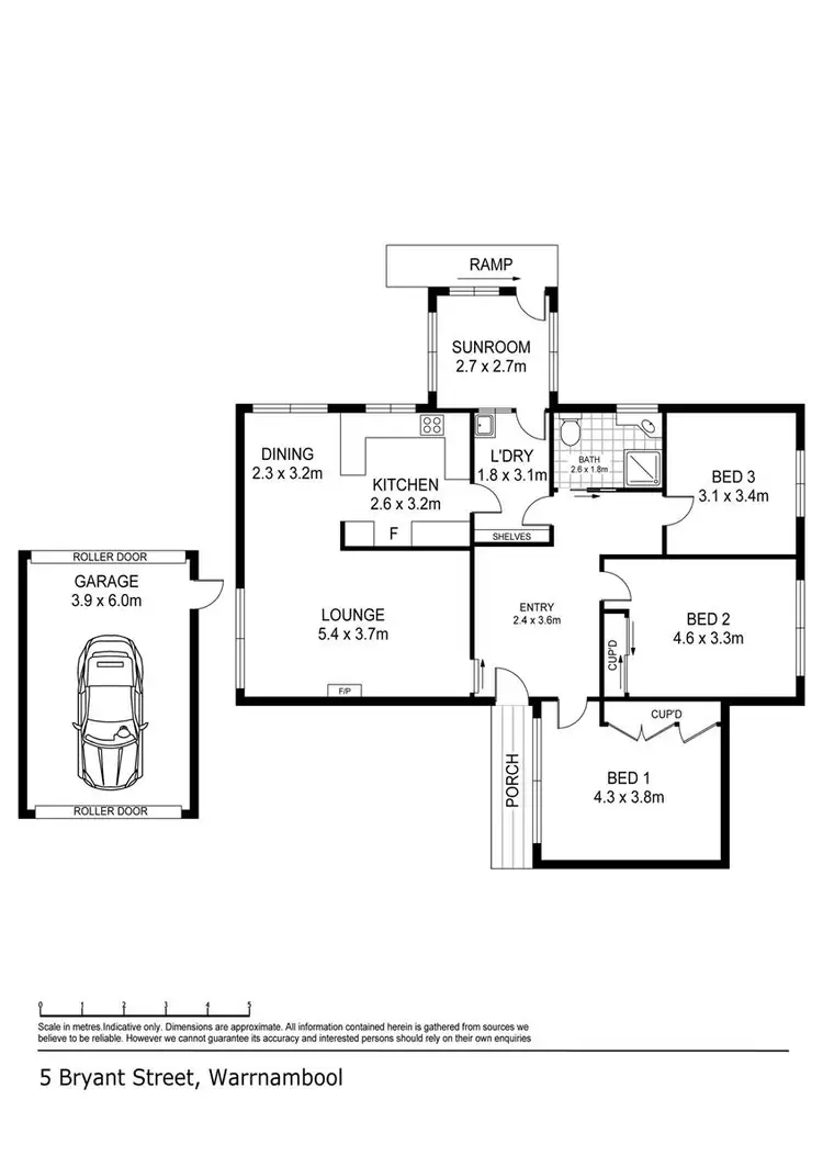 Floorplan of Homely house listing, 5 Bryant Street, Warrnambool VIC 3280