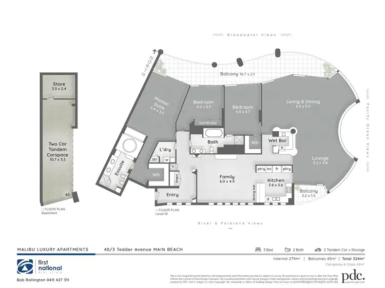 Floorplan of Homely apartment listing, 40/3 Tedder Avenue, Main Beach QLD 4217