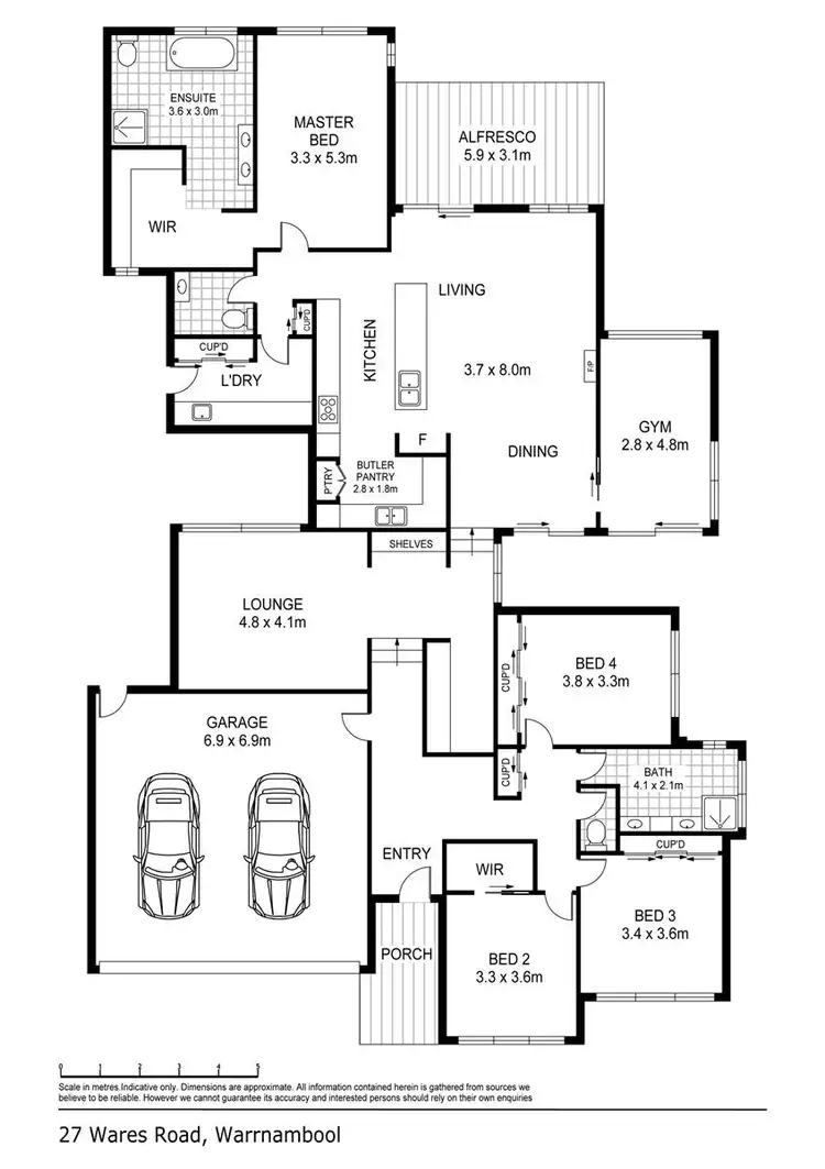Floorplan of Homely house listing, 27 Wares Road, Warrnambool VIC 3280