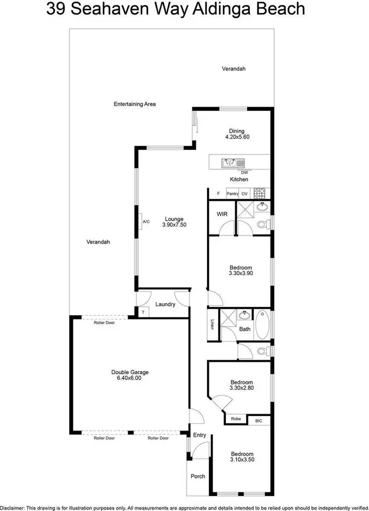 Floorplan of Homely house listing, 39 Seahaven Way, Aldinga Beach SA 5173