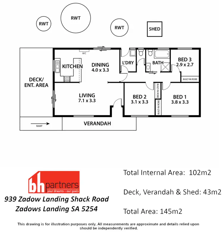 Floorplan of Homely house listing, 939 Zadow Shack Road, Zadows Landing SA 5254