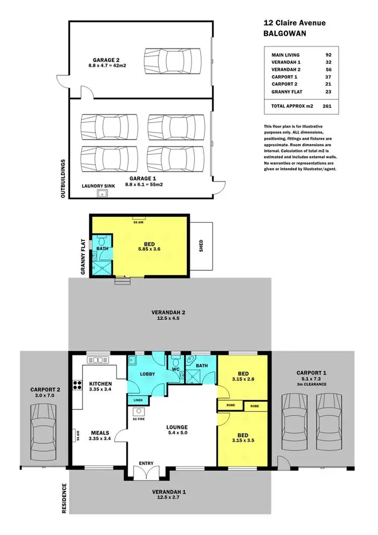 Floorplan of Homely house listing, 12 Claire Avenue, Balgowan SA 5573