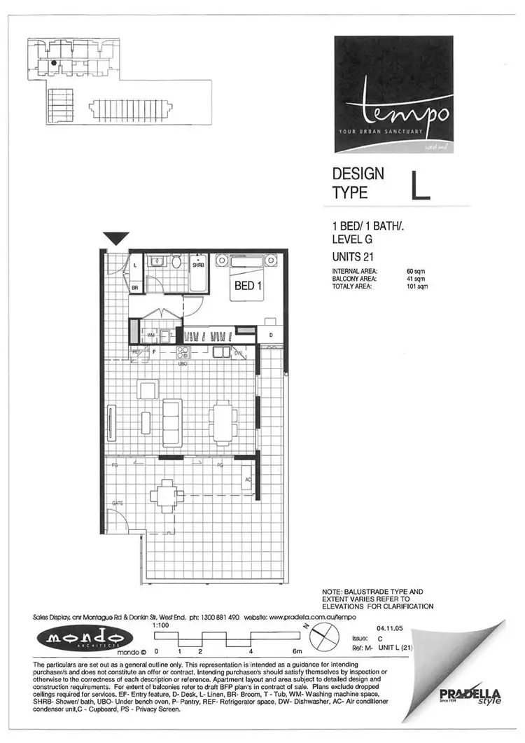 Floorplan of Homely apartment listing, 21/20 Donkin Street, West End QLD 4101