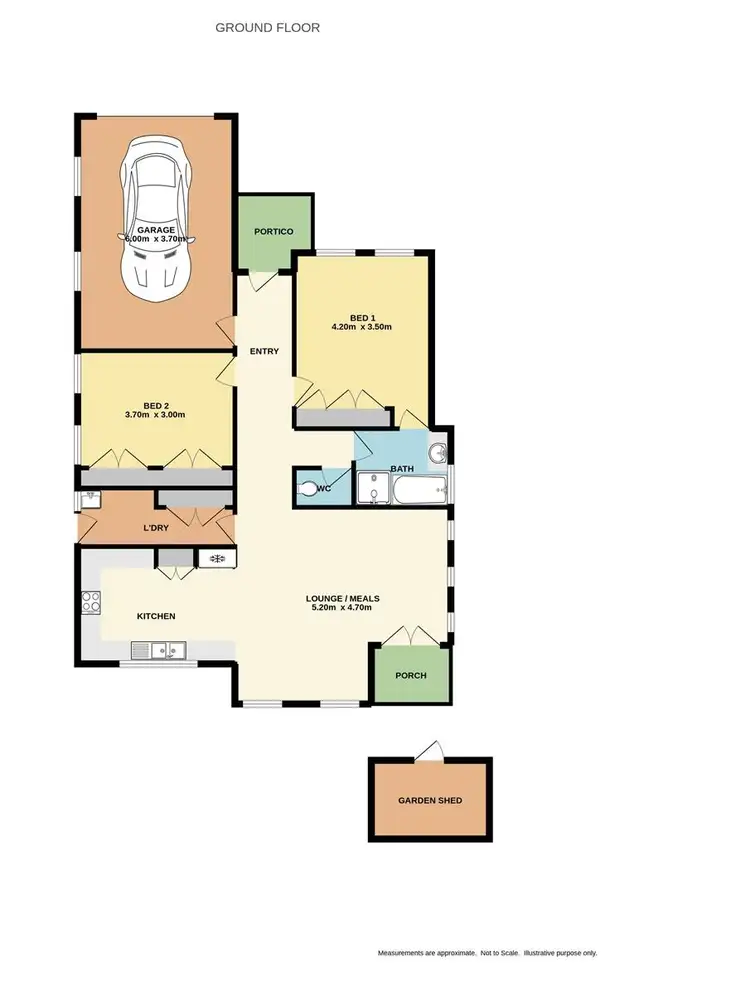 Floorplan of Homely house listing, 8 Yarrah Place, Myrtleford VIC 3737